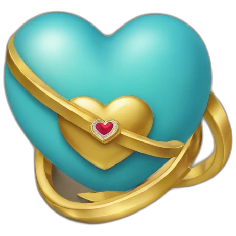 Un cœur avec une bague emoji