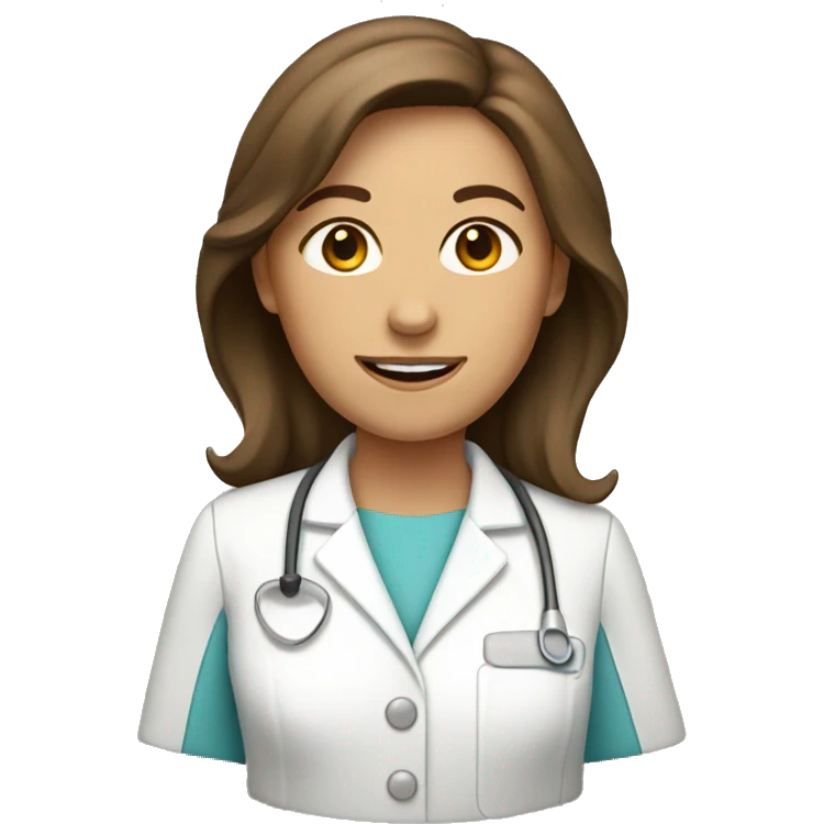 dentist mom with brown hair tan skin emoji