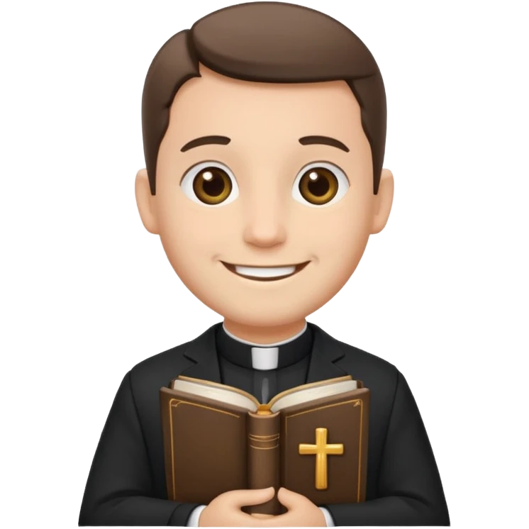 The priest presiding over the wedding emoji