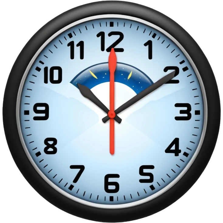 CLOCK SHOWING MIDNIGHT emoji