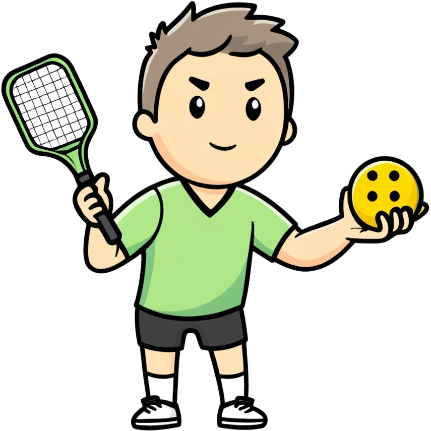 Brady with pickle ball paddles  emoji