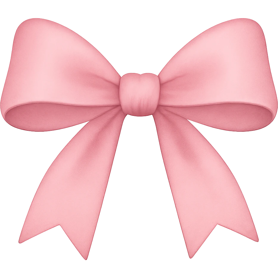 pink bow emoji