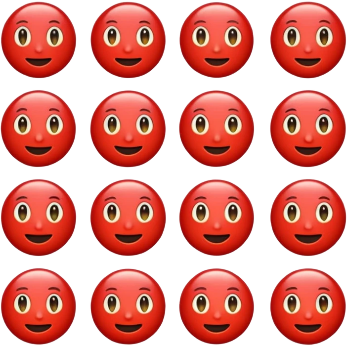 an emoji for fullscreen in red and cartoonstyle emoji