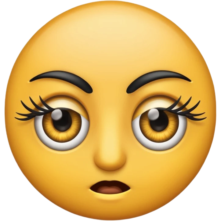 Eye twitch emoji with lashes emoji