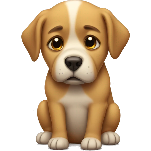 sad dog crying emoji
