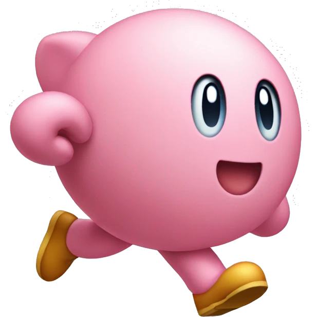 running KIRBY  emoji
