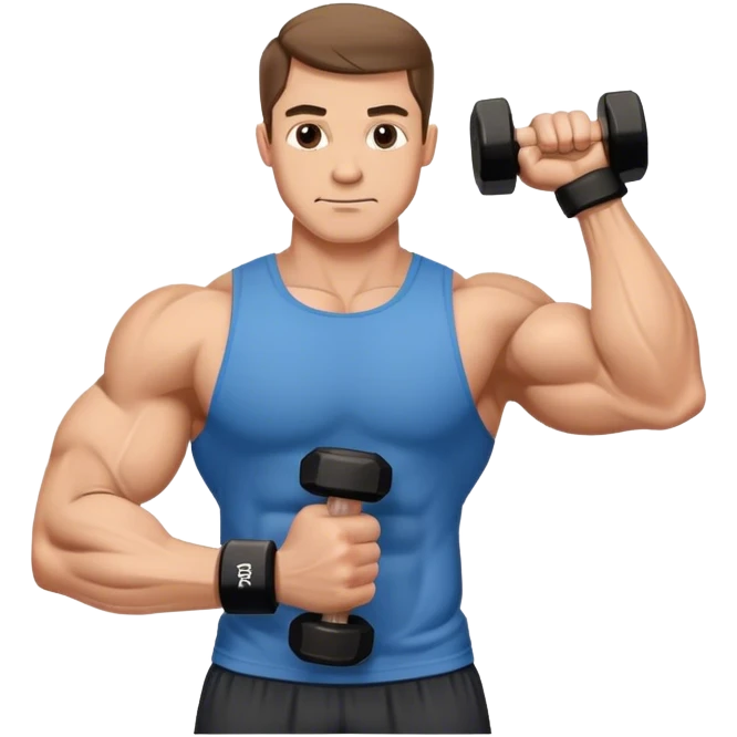 man weighted wrist curl emoji