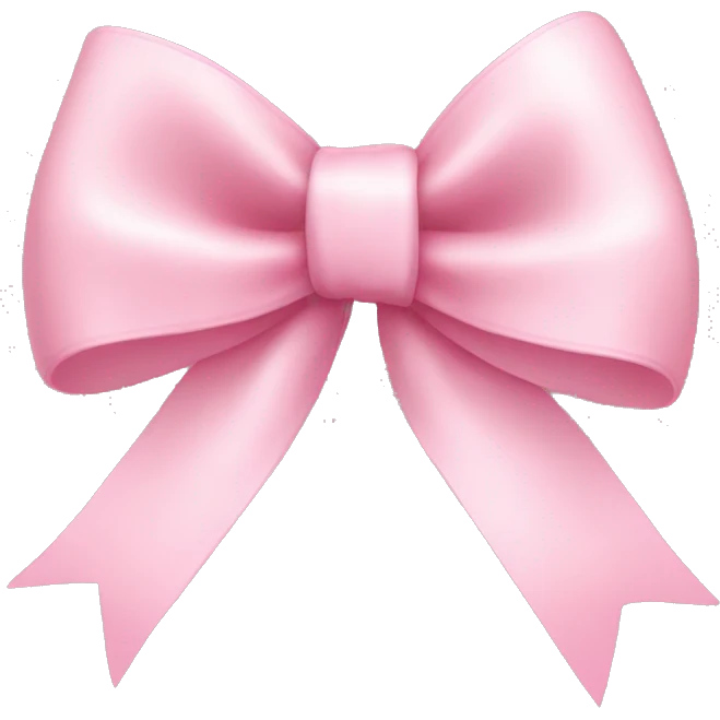 light pink ribbon bow emoji