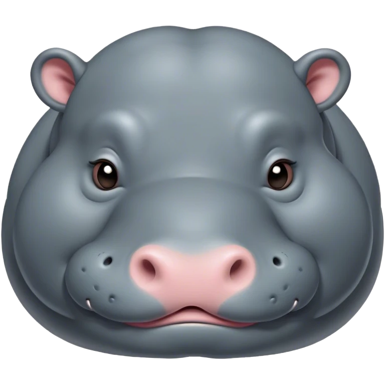 Meme-Worthy Cute Sleeping Hippo Portrait Emoji, Head resting peacefully with a contented smile, showcasing a massive, robust build and a luxuriously soft slate-gray hide, eyes shut in a serene, restful nap, Simplified yet hilariously adorable features, highly detailed, glowing with a soft, drowsy light, high shine, relaxed and utterly lovable, stylized with an air of playful laziness, bright and heartwarming, soft glowing outline, capturing the essence of a comically sleepy hippo, so meme-worthy it feels like it could instantly become the next viral sensation of adorable slumber! emoji