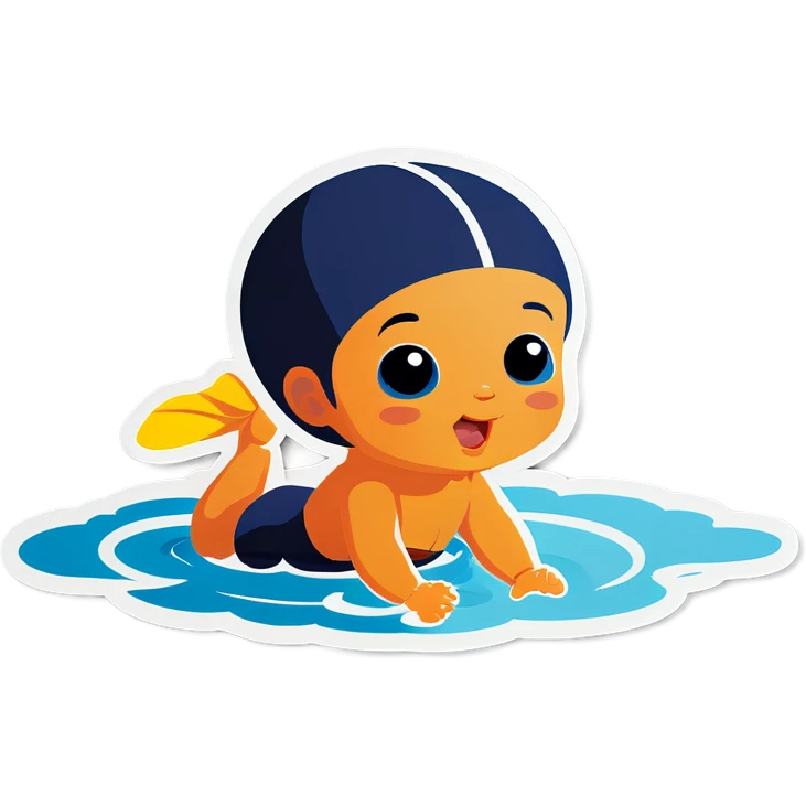 Baby swimming  emoji