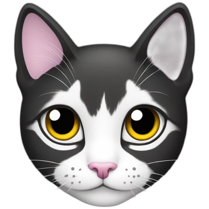 B&W cat emoji