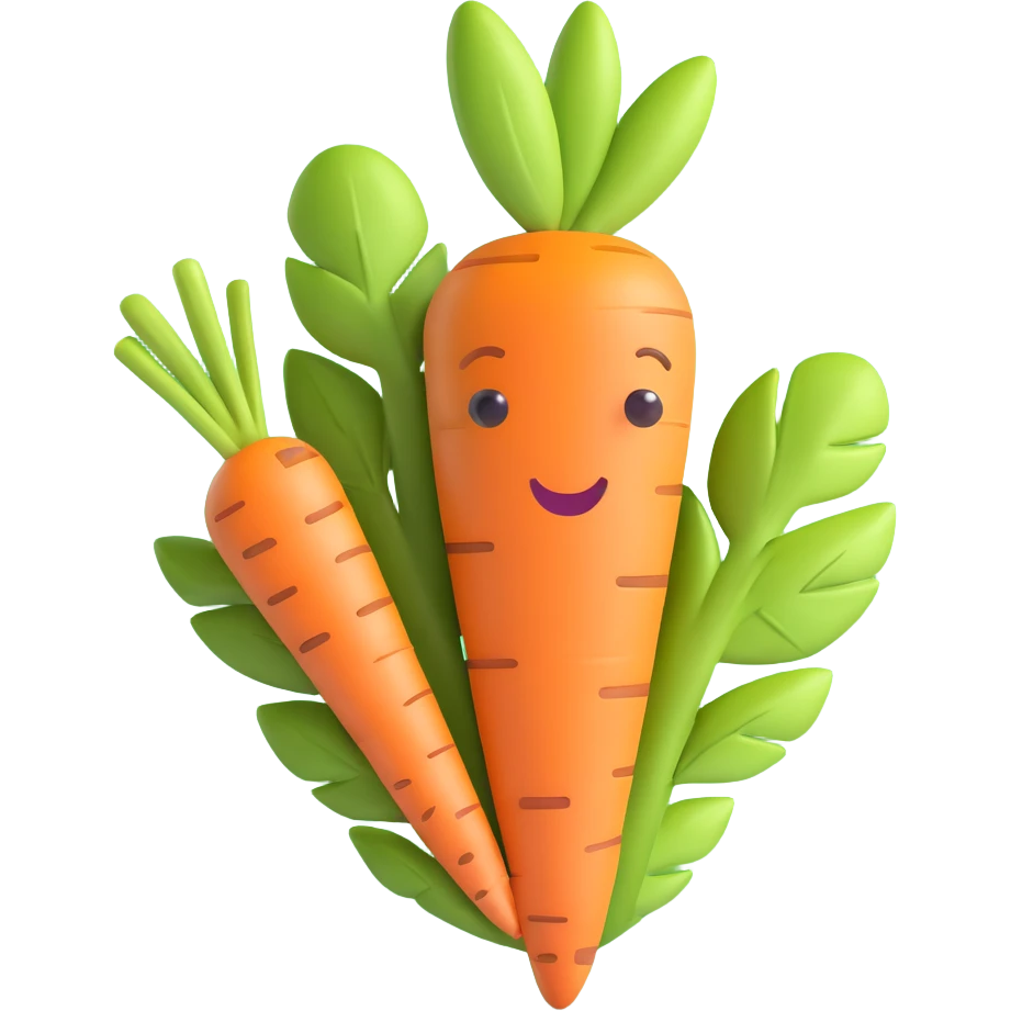 carrot with leaves emoji