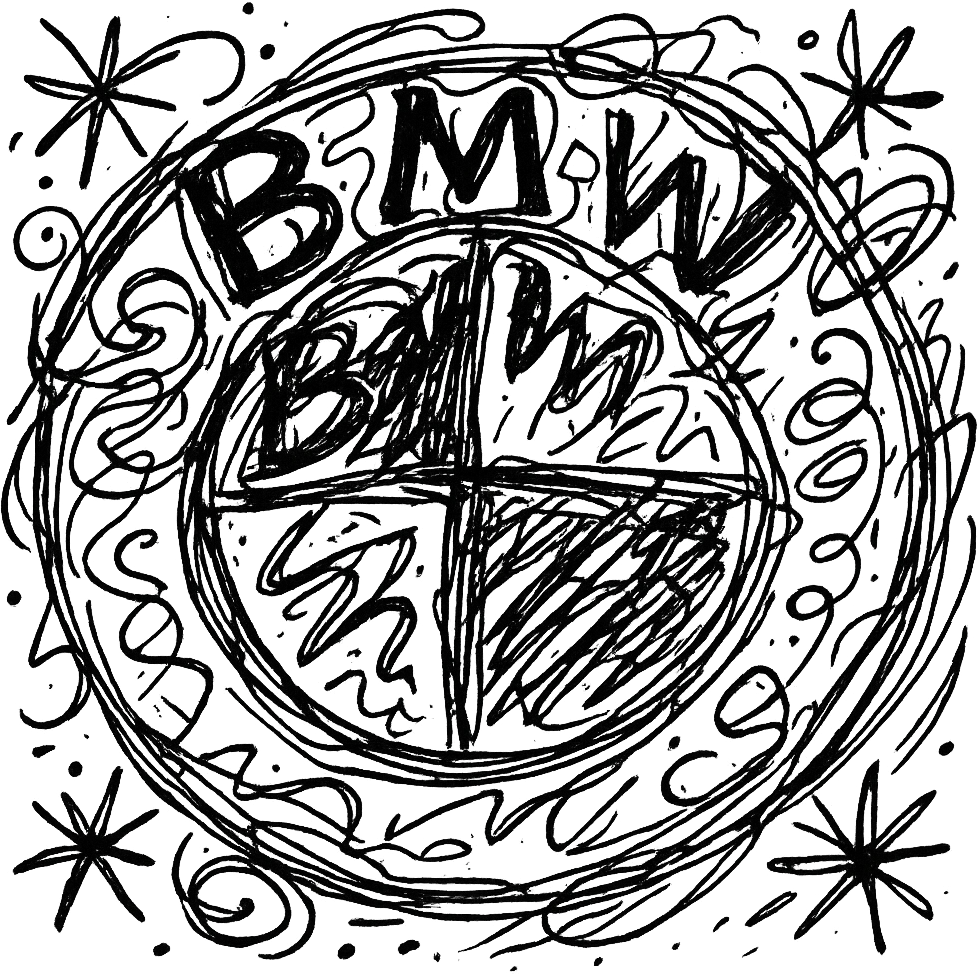 BMW logo black with background emoji