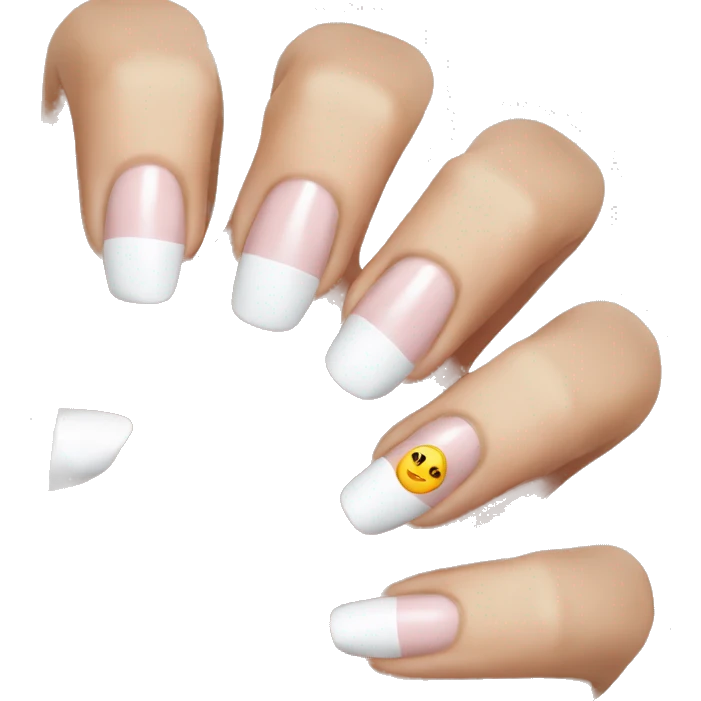 French tip nails emoji
