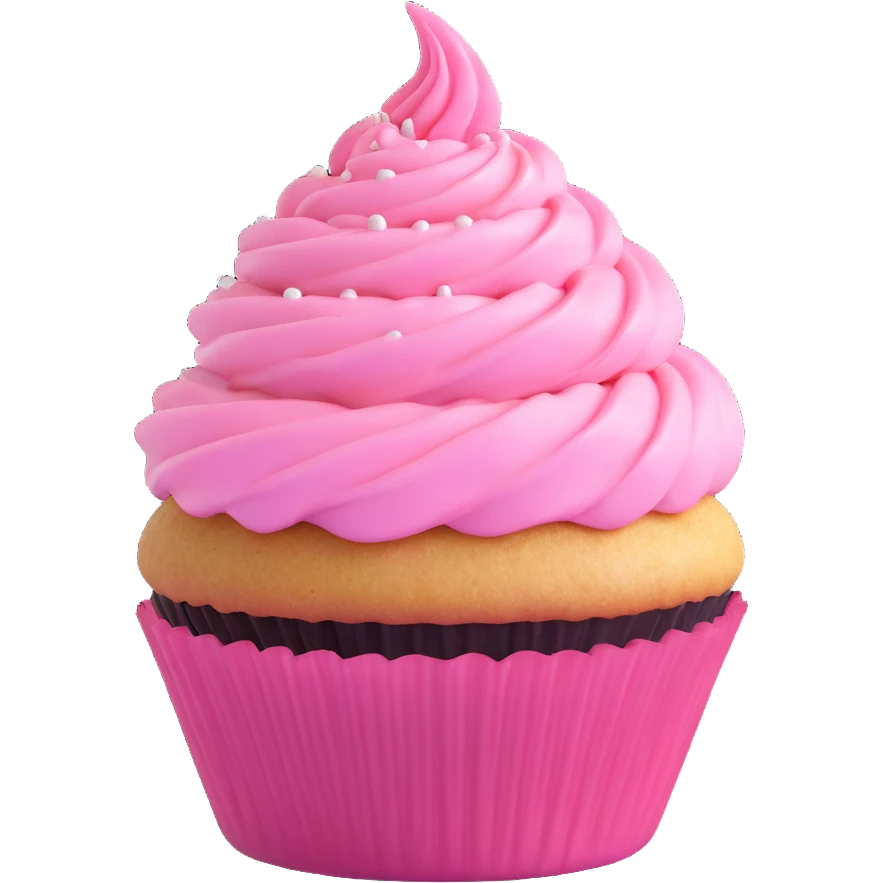cupcake with pink icing emoji