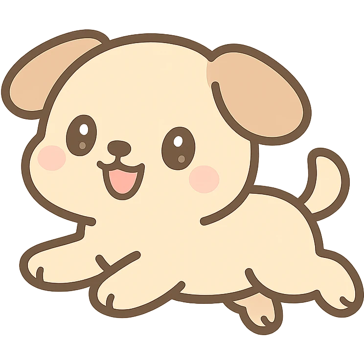 cute running dog, suitable for emoji pack emoji