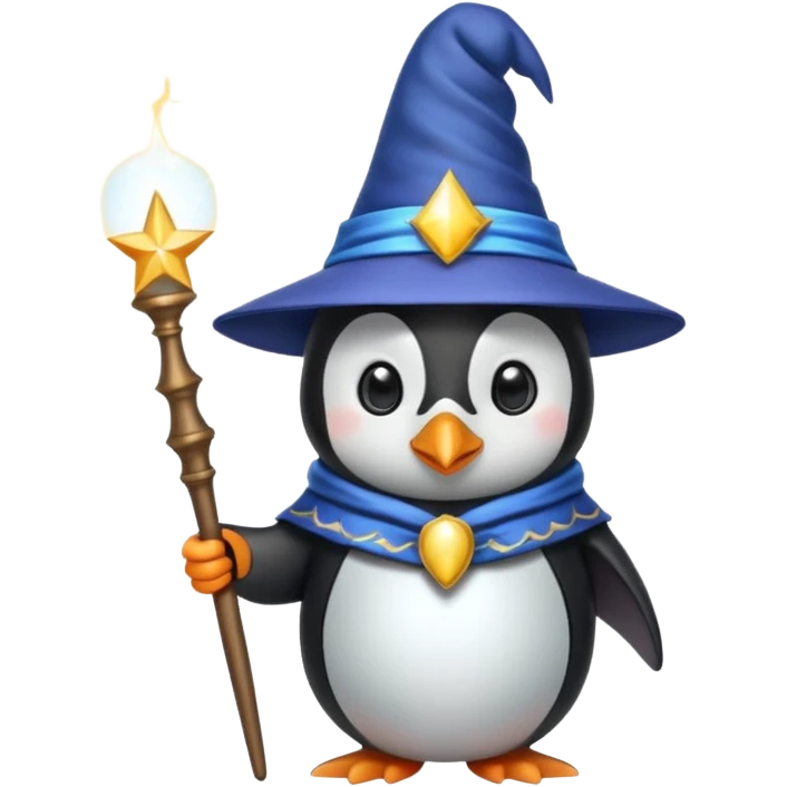 Penguin Wizard emoji
