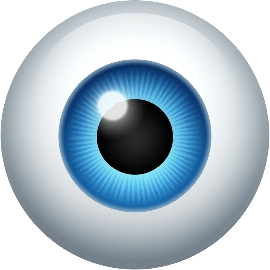 Renkli göz mavi emoji