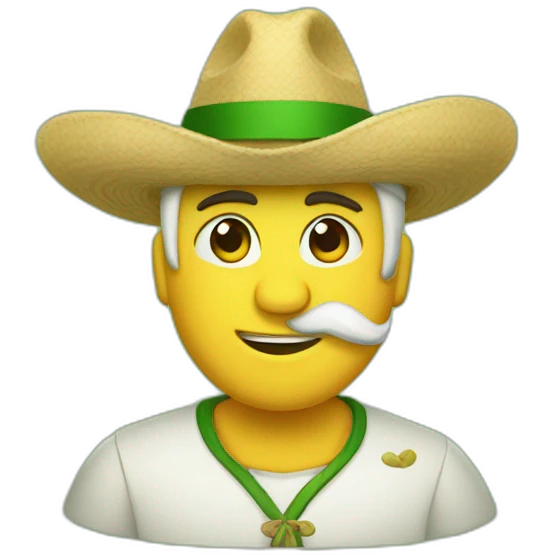 la letra H con sombrero de san patricio emoji