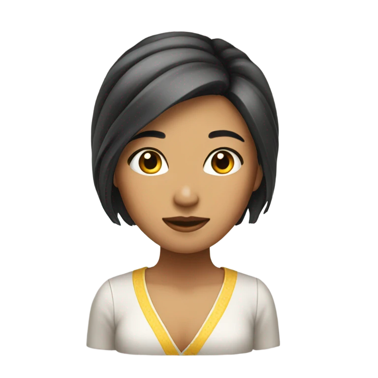 Chica de cabello chino  emoji