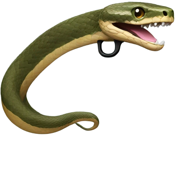 Snake holding a Glock  emoji