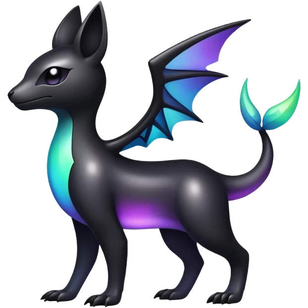  Iridescent gradient black dark fakemon-creature  emoji