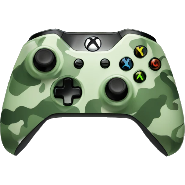 Camouflage xbox controller emoji