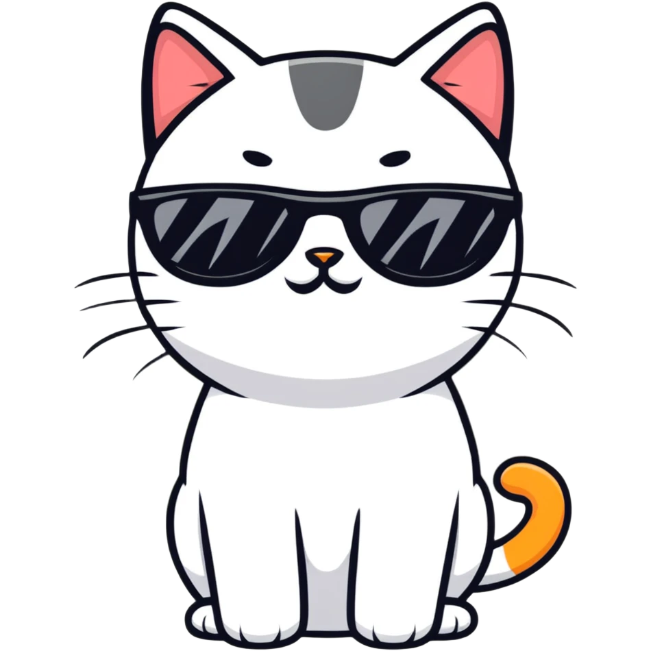 Cat with sunglasses emoji