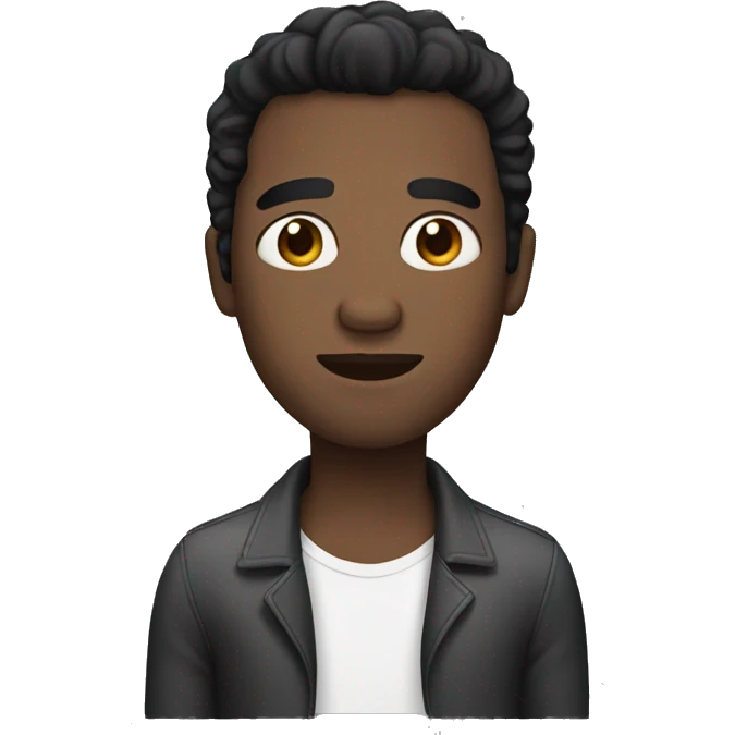 black hair man emoji