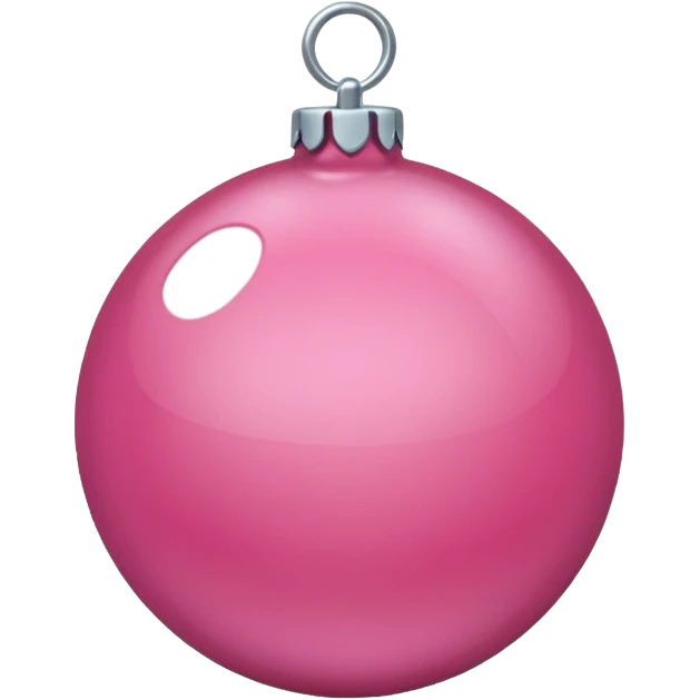 pink christmas ornament  emoji
