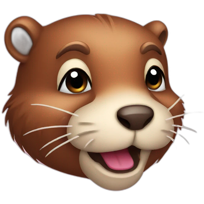 Cute beaver emoji