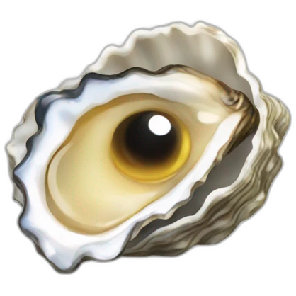 oyster with eye instead of pearl emoji