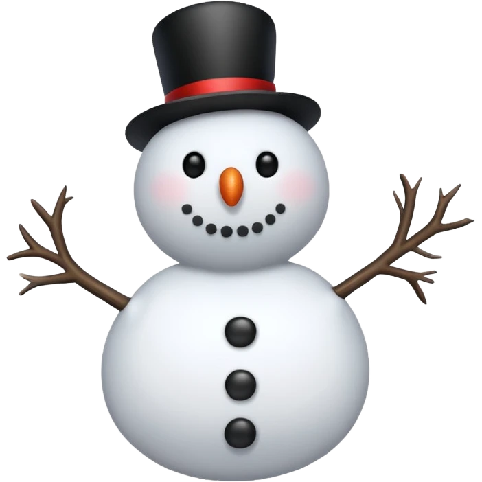 A snowman with black love hearts around it emoji