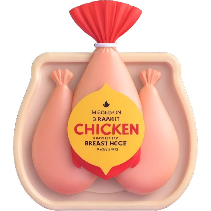 raw chicken breast with packaging emoji