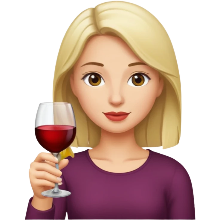 girl drinking wine emoji
