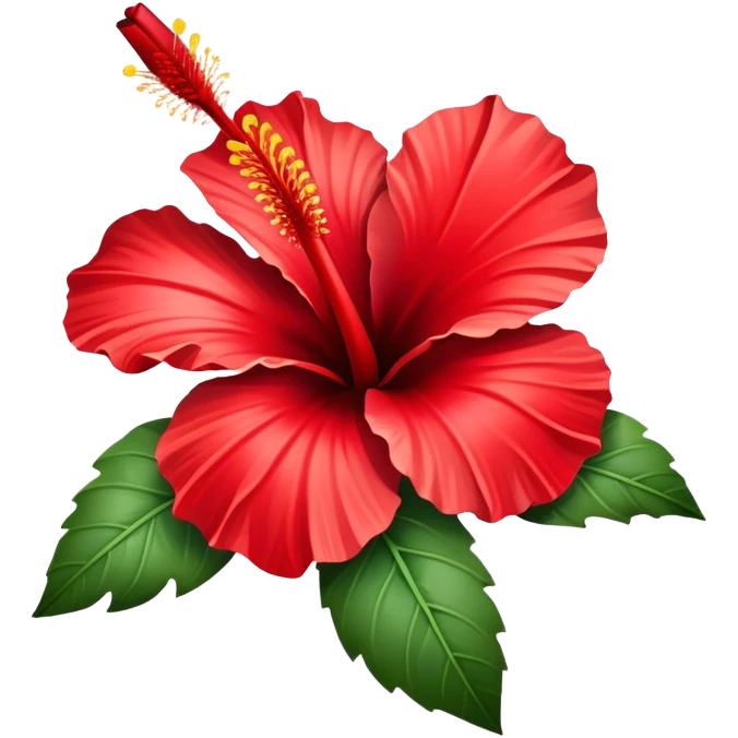 single red Hawaiian hibiscus, straight stem emoji