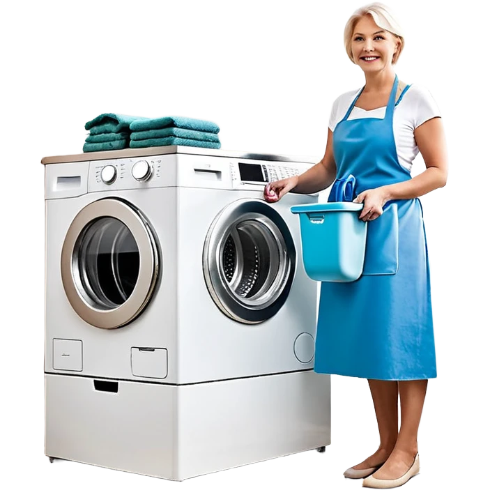 Eine Frau steckt bis zum Bauch in einer Waschmaschine fest und nur die Beine gucken raus und zwei schwarze männer ziehen an ihren Beinen um sie raus zu holen  emoji