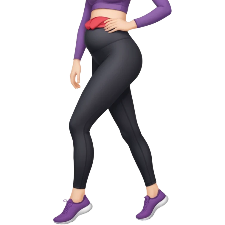 femme belly stuffing legging emoji