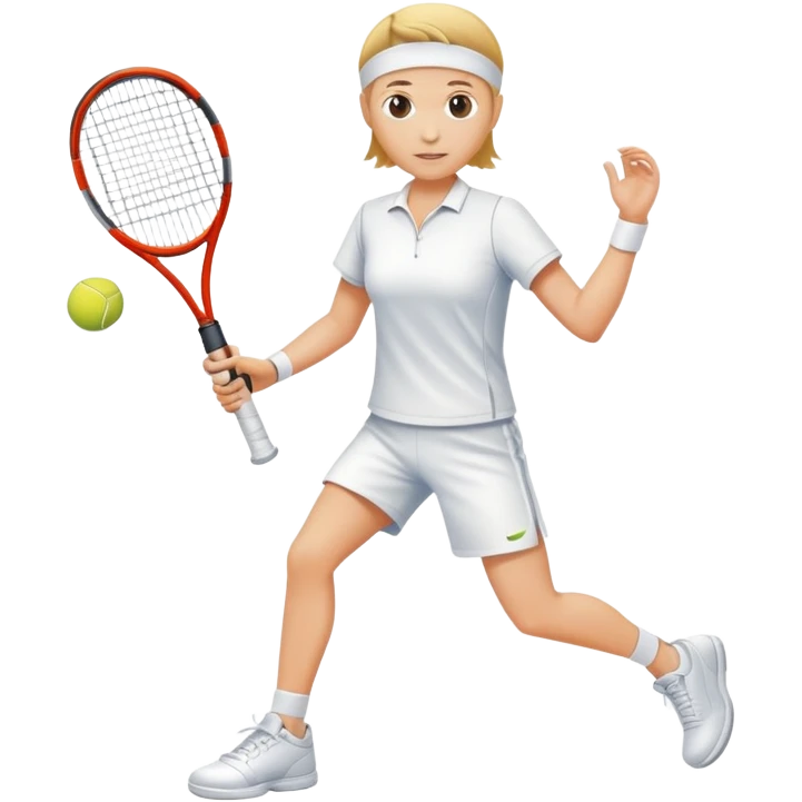 White stark tennisplayer emoji