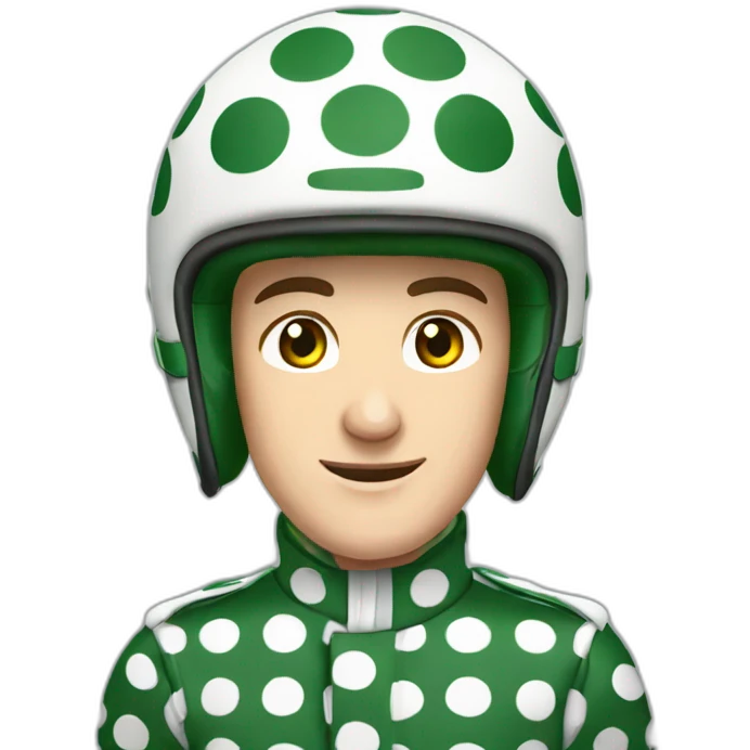 paul townend jockey dark green polka dot emoji