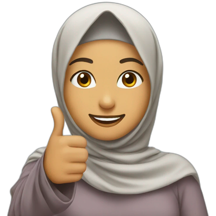 hijab thumbs up emoji