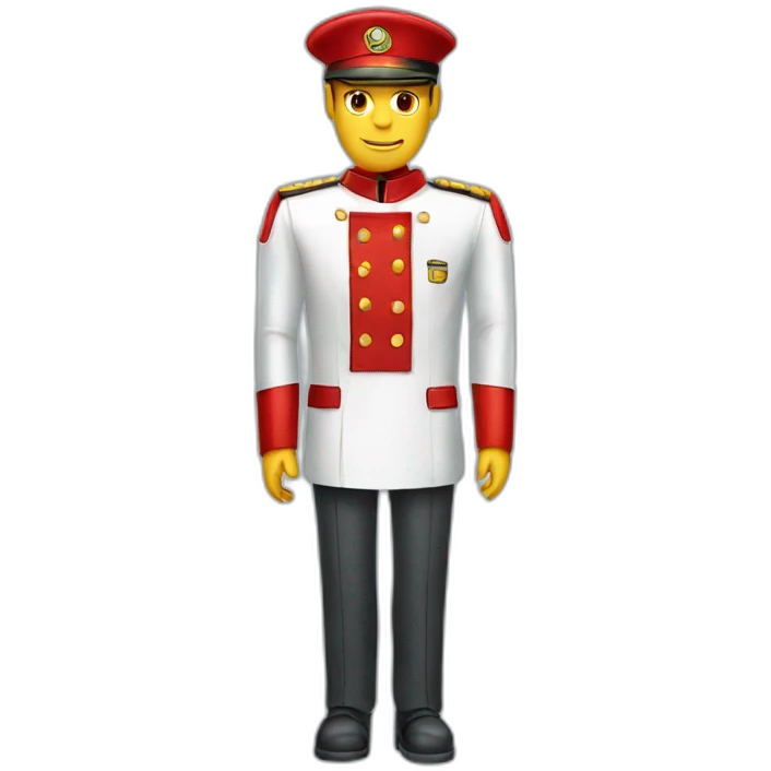 robot bellboy red uniform emoji
