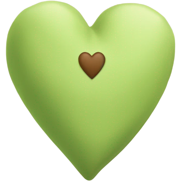 pistachio color  heart  emoji