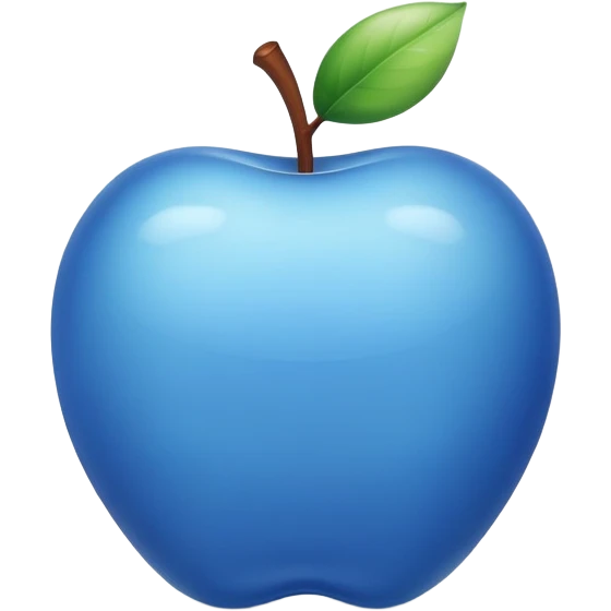 blue apple emoji