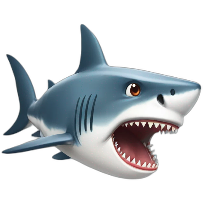 Angry shark emoji