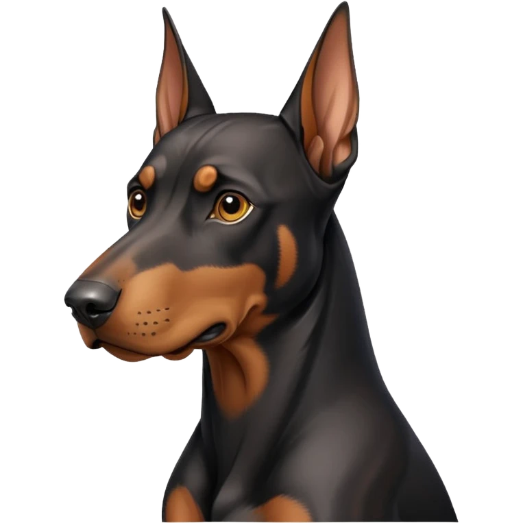 A doberman dog emoji