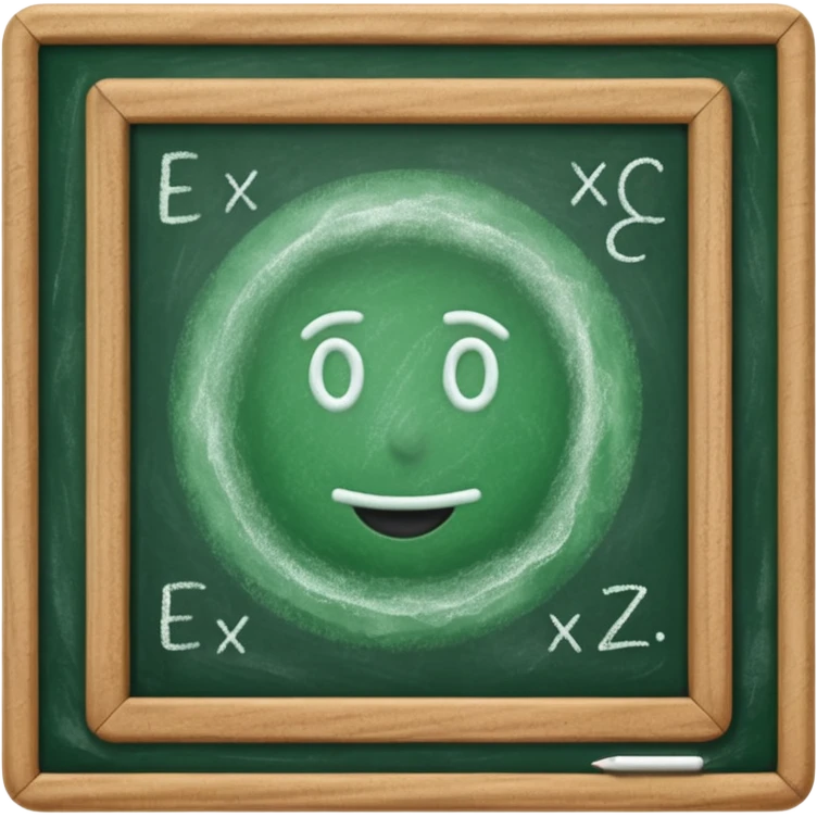 Chalkboard with E = mc² on it emoji