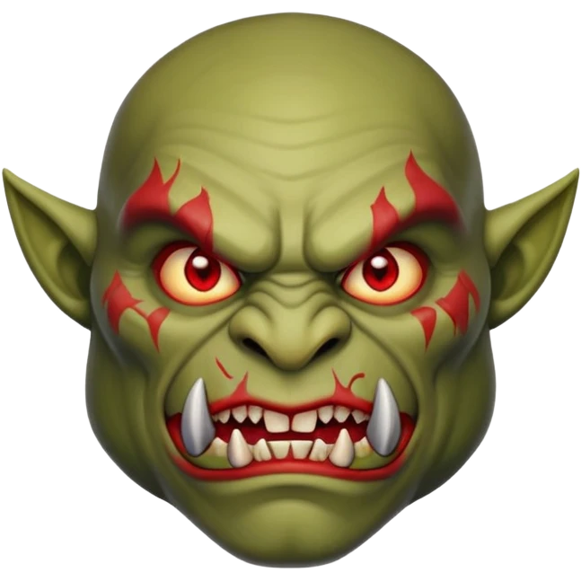 Орк с красными глазами, и клыками  emoji