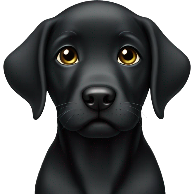 Black Labrador puppy  emoji