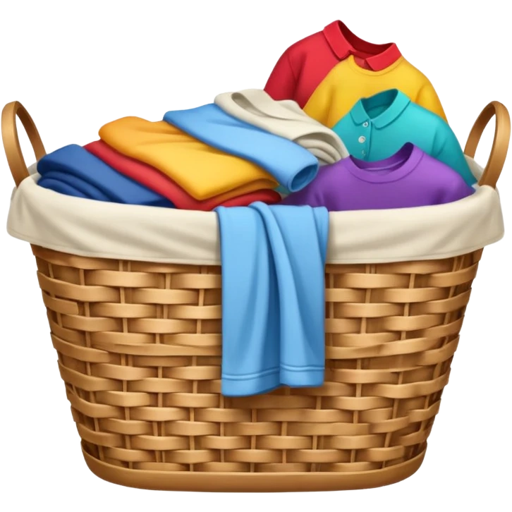 laundry basket with clothes emoji